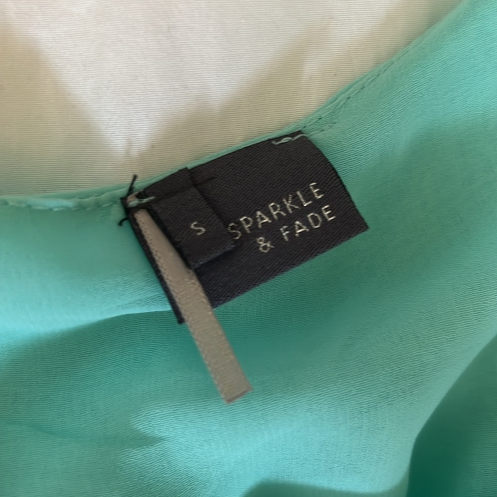 Sparkle and Fade Teal/Mint Dress - Picture 2 of 5